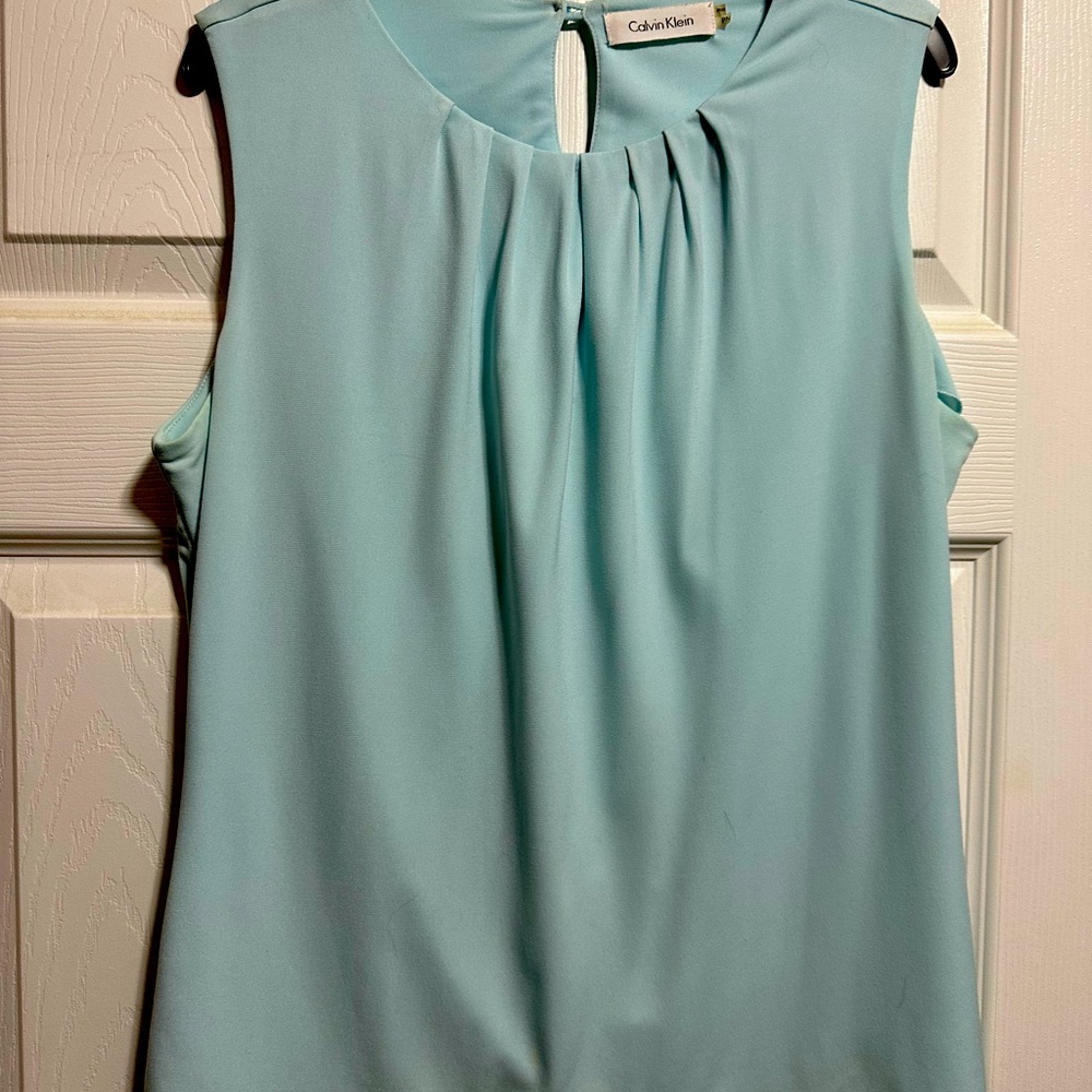 Calvin Klein light blue sleeveless shell